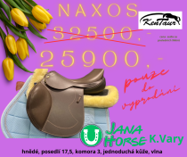 Sedlo NAXOS KenTaur vlněný polštář, j. kůže