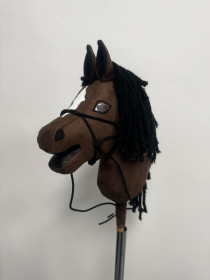 HOBBY HORSE kůň MINI otevřená pusa HNĚDÝ 1