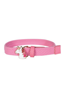 Pásek HKM UNICORN růžový s koníkem