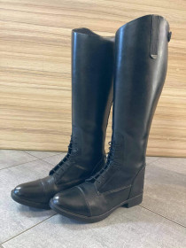 Boty HKM New Fashion dámské, synt, černé, krátké, široké