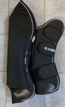 Kamaše transportní Rambo černo/stříbrné