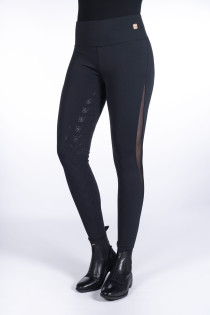Rajtky legíny HKM EDINBURGH MESH silikon