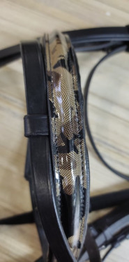 Uzdečka camouflage černo/hnědá