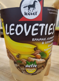 Leovet pamlsky Leoveties banán,kurkuma,ln.semínko 1kg