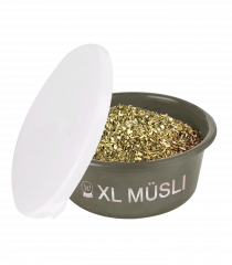 Kyblík na krmivo Muesli s víkem XL 8L šedý