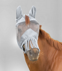 Maska proti mouchám Silver UV faktor s třásněmi