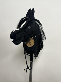 HOBBY HORSE kůň MINI otevřená pusa ČERNÝ 1